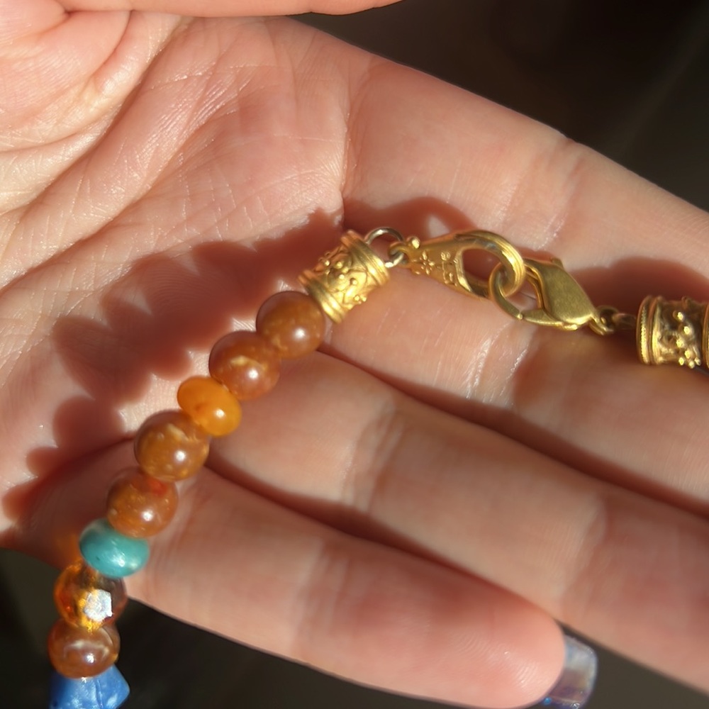 Multi Colored Stone Bead Necklace - image 2